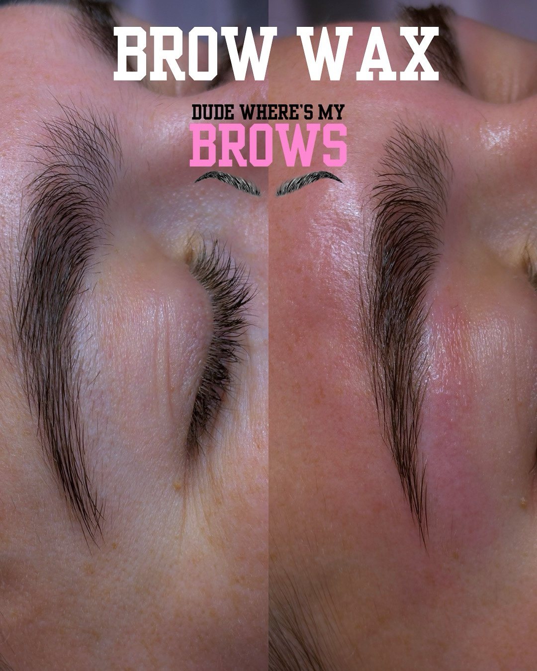 Before and after: brow wax